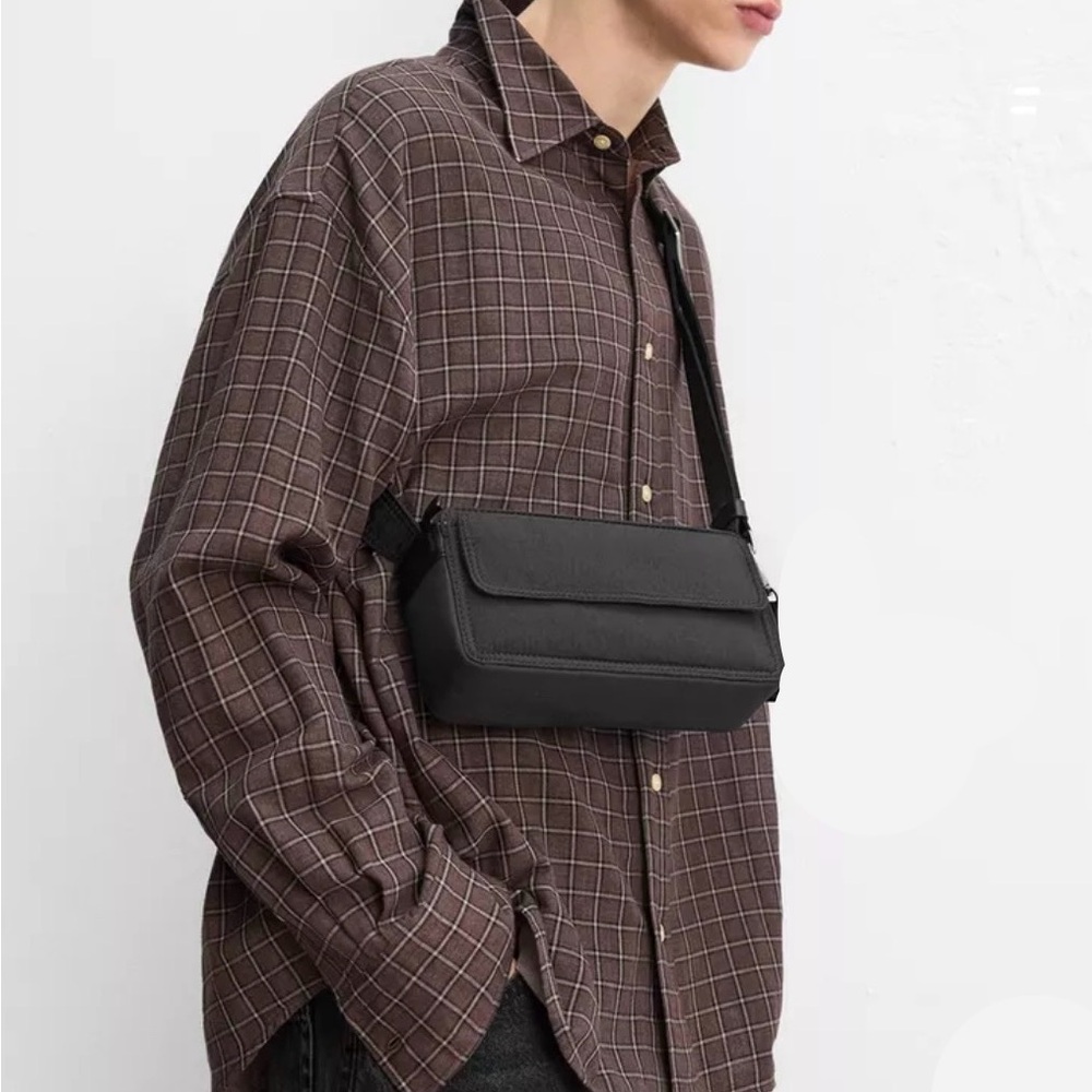 ZARA NYLON CROSSBODY BAG WITH FLAP